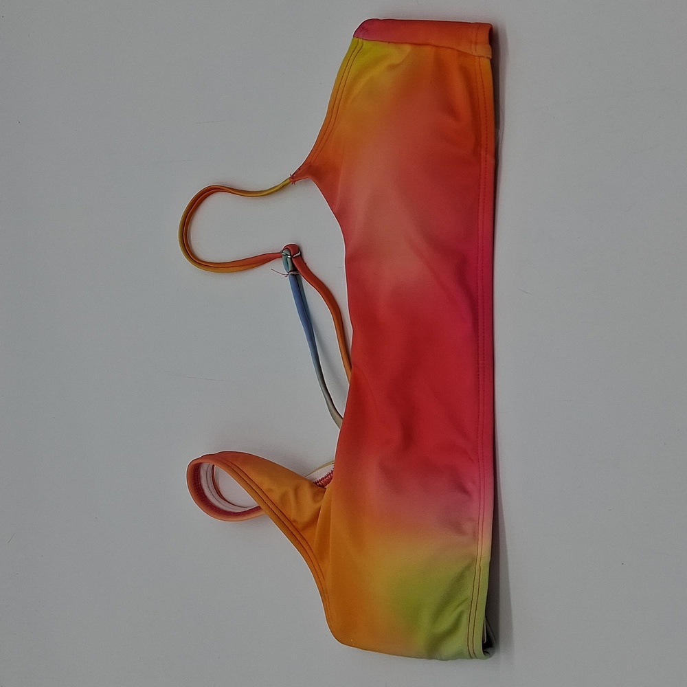 Salt + Cove Ombre Watercolors Criss Cross Bikini Top Multicolor XL